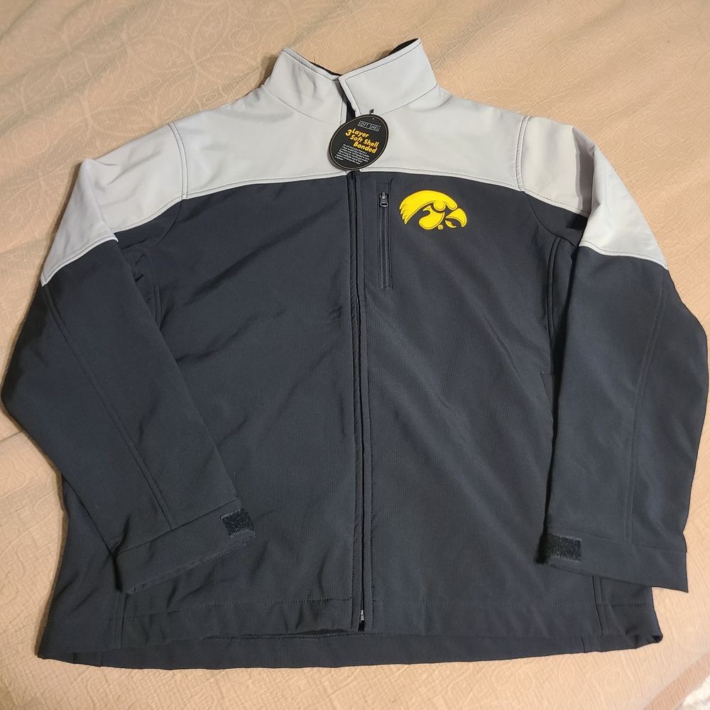 Men's Gray and White Windbreaker Jacket
